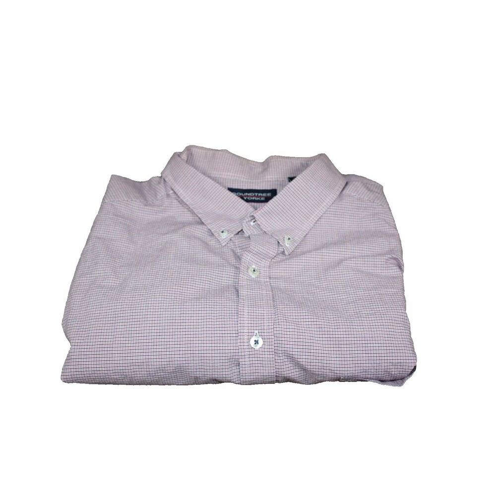 Roundtree & Yorke - Easy Care Red and Blue Men's 4XT  Button Down Shirt